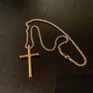 Gold Plated Crucifix Cross Necklace